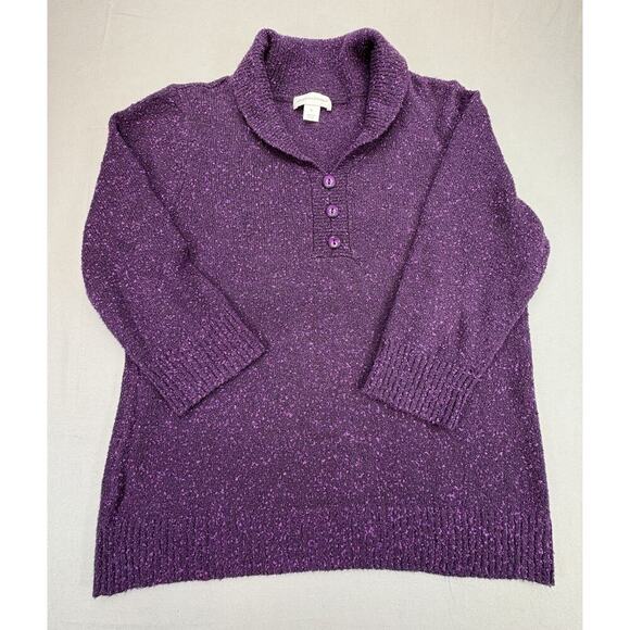 Christopher & Banks Sweaters - Christopher & Banks Cardigan Woman’s Size Small Purple Button Up Long Sleeve